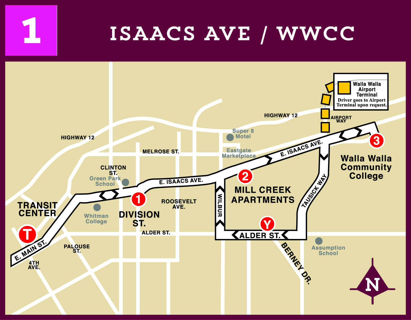 Route1 ISAACS AVE
